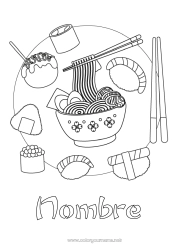 Dibujo libre Alimento Japón Sushi Ramen