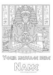 Free coloring Egypt Zentangle Pharaoh History