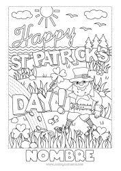 Dibujo libre Trébol Irlanda Día de San Patricio Leprechaun