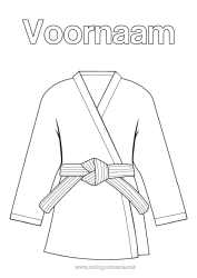 Gratis tekening Sport Kimono Vechtsporten Karate Judo