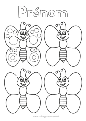 Dessin gratuit Papillon Activités enfants Animal Coloriages faciles Insectes