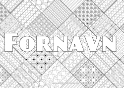 Gratis farvelægning Dekoreret navn Komplekse farvelægninger Zentangle Mosaikker Portugal Dekorativ baggrund