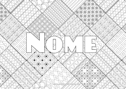 Colorazione gratuita Nome decorato Colorazioni complesse Zentangle Mosaici Portogallo Sfondo decorativo