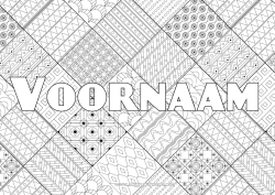 Gratis tekening Gedecoreerde naam Complex Kleurplaten Zentangle Mozaïeken Portugal Decoratieve achtergrond