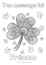 Coloriage gratuit Chance Trèfle Coloriages complexes Zentangle