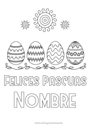 Dibujo libre Sol Huevos de Pascua Pascua de Resurrección Mensaje de 