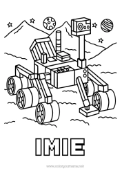 Kolorowanka za darmo Pojazdy Przestrzeń Inne pojazdy