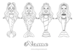 Free drawing Mermaid Games and toys Doll