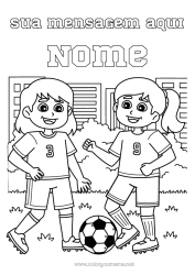 Desenho para personalizar Futebol Bola de futebol Esporte Sports d'équipe Futebol feminino Jogador de Futebol