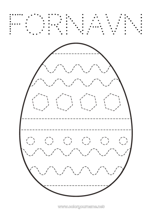 Fargeleggingssiden til utskrift Vår Barnaktiviteter Påskeegg Påske Stort påskeegg Enkle fargelegginger Tegn og farglegg