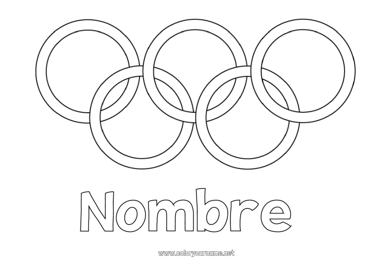 Dibujo para colorear para imprimir Sport Copa, trofeo, medalla Competitions and Rewards Juegos Olímpicos