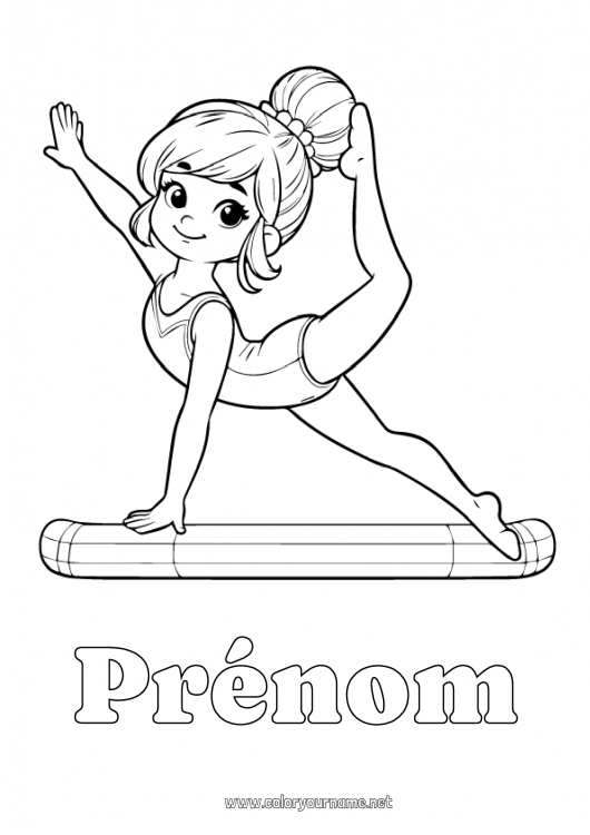 Coloriage à imprimer Sport Gymnastique Sports artistiques