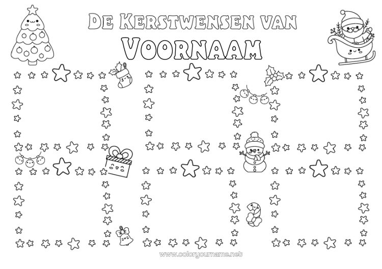 Kleurplaat om af te drukken Kerstmis Brief aan de Kerstman Activiteiten voor Kinderen Cadeaulijst voor de Kerstman