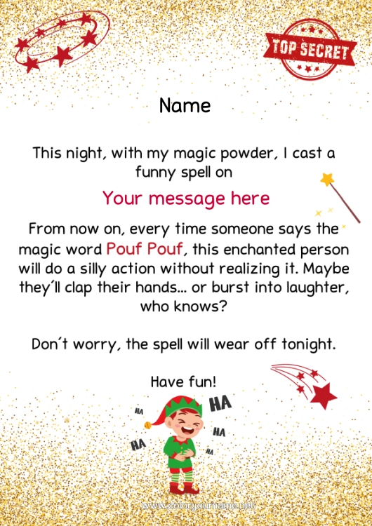 Coloring page to print Christmas elves Christmas Elf's Mission Letters from prankster elves Mischievous Elf Ideas Magic trick