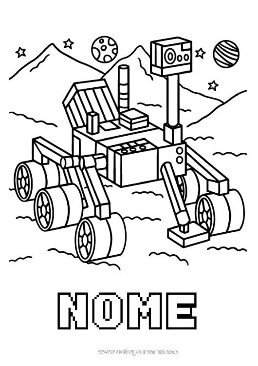 Página de desenho para imprimir Veículos Espaço Autres véhicules