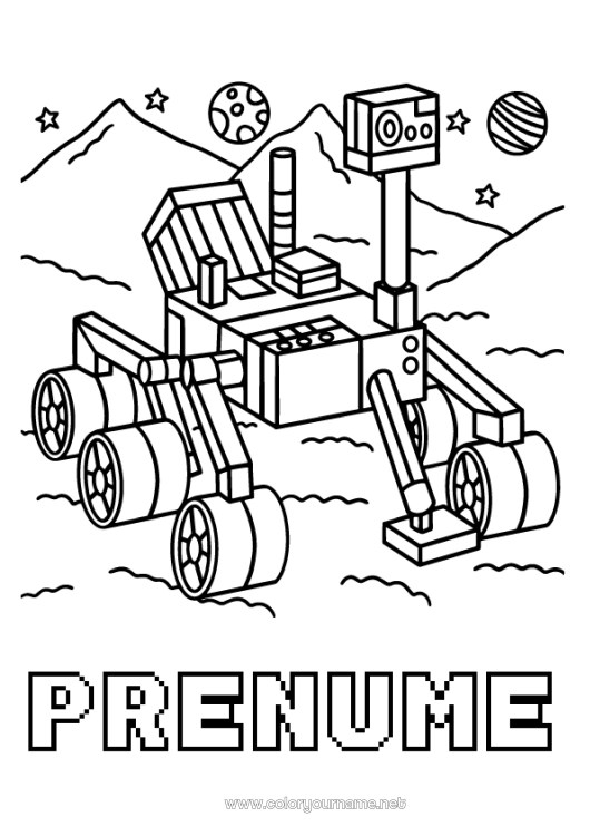 Pagină de colorat de imprimat Vehicule Spațiu Alte vehicule