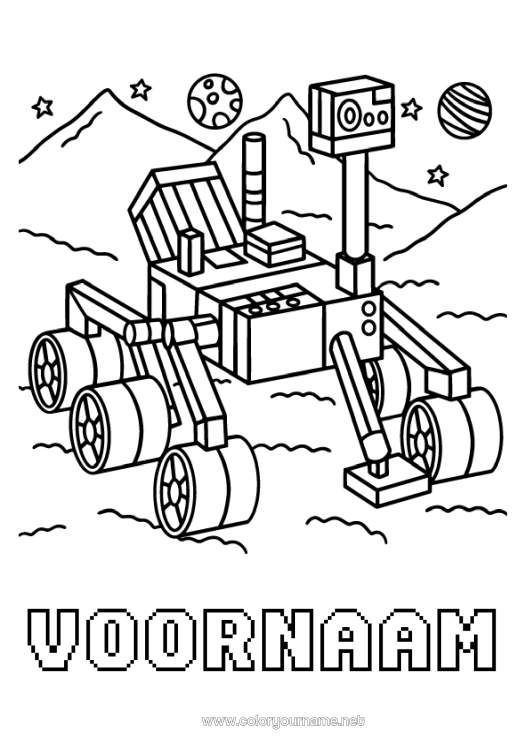 Kleurplaat om af te drukken Voertuigen Ruimte Andere voertuigen