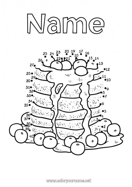 Coloring page to print Children's activities Connect the dots Candlemas, Shrove Tuesday, Pancake day Pancakes Carnival Shrove Tuesday