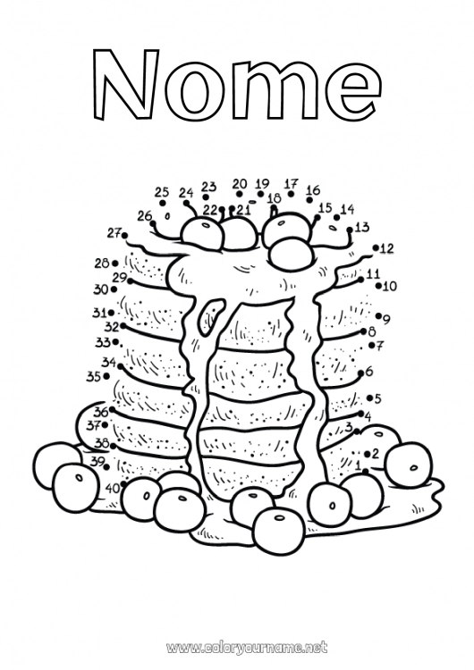 Página de desenho para imprimir Atividades para Crianças Ligando os Pontos Candelária Panquecas Carnaval Terça-feira Gorda