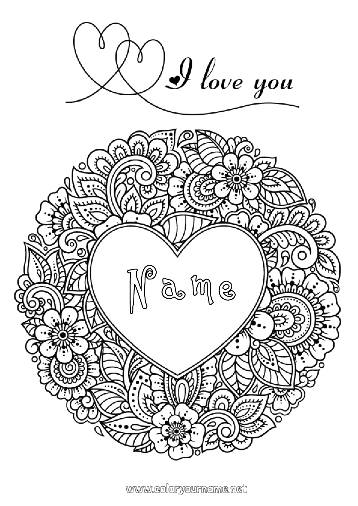 free printable i love you coloring pages for adults