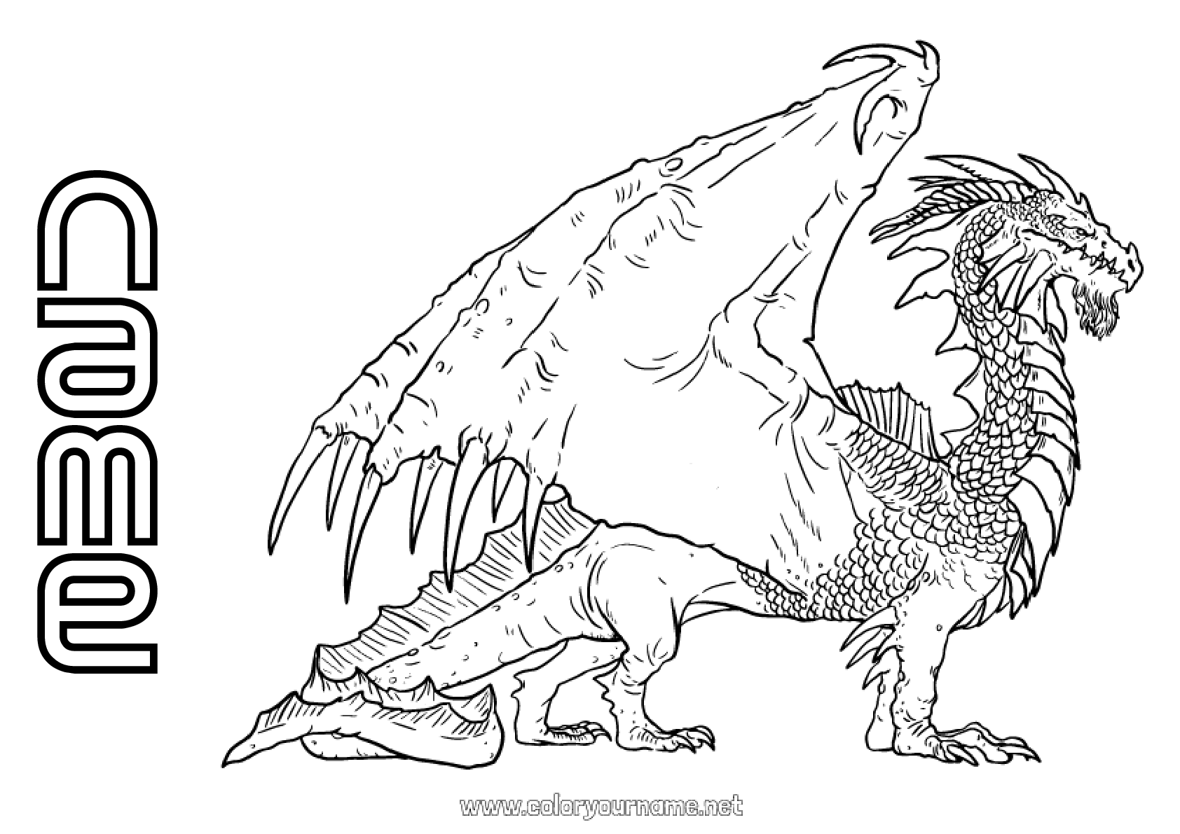 realistic fire dragon coloring pages