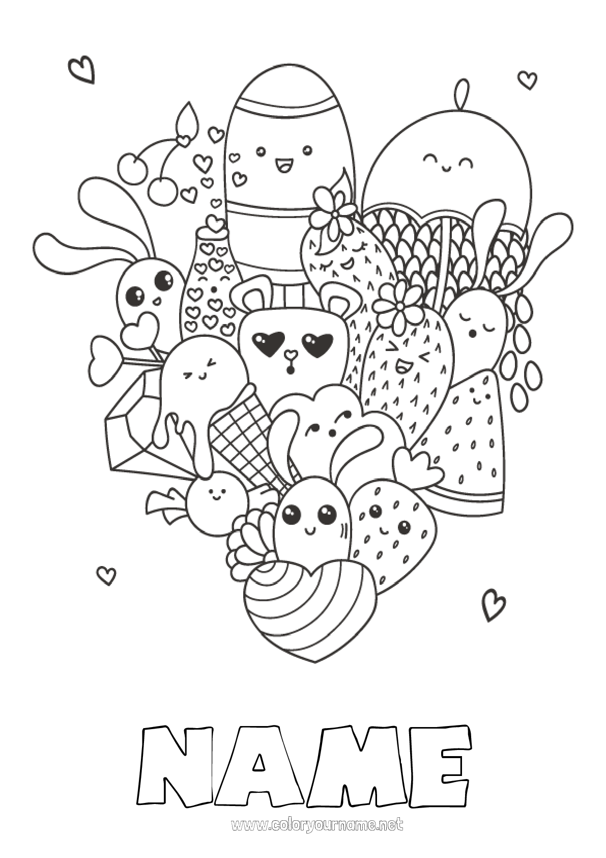 Coloring page No.105 - Cute Kawaii