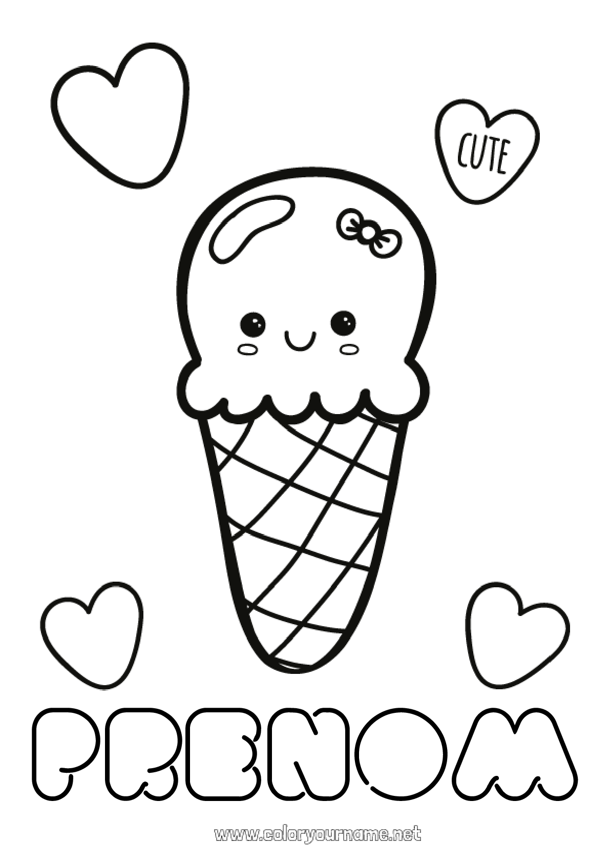 Coloriage N Mignon Kawaii Nourriture