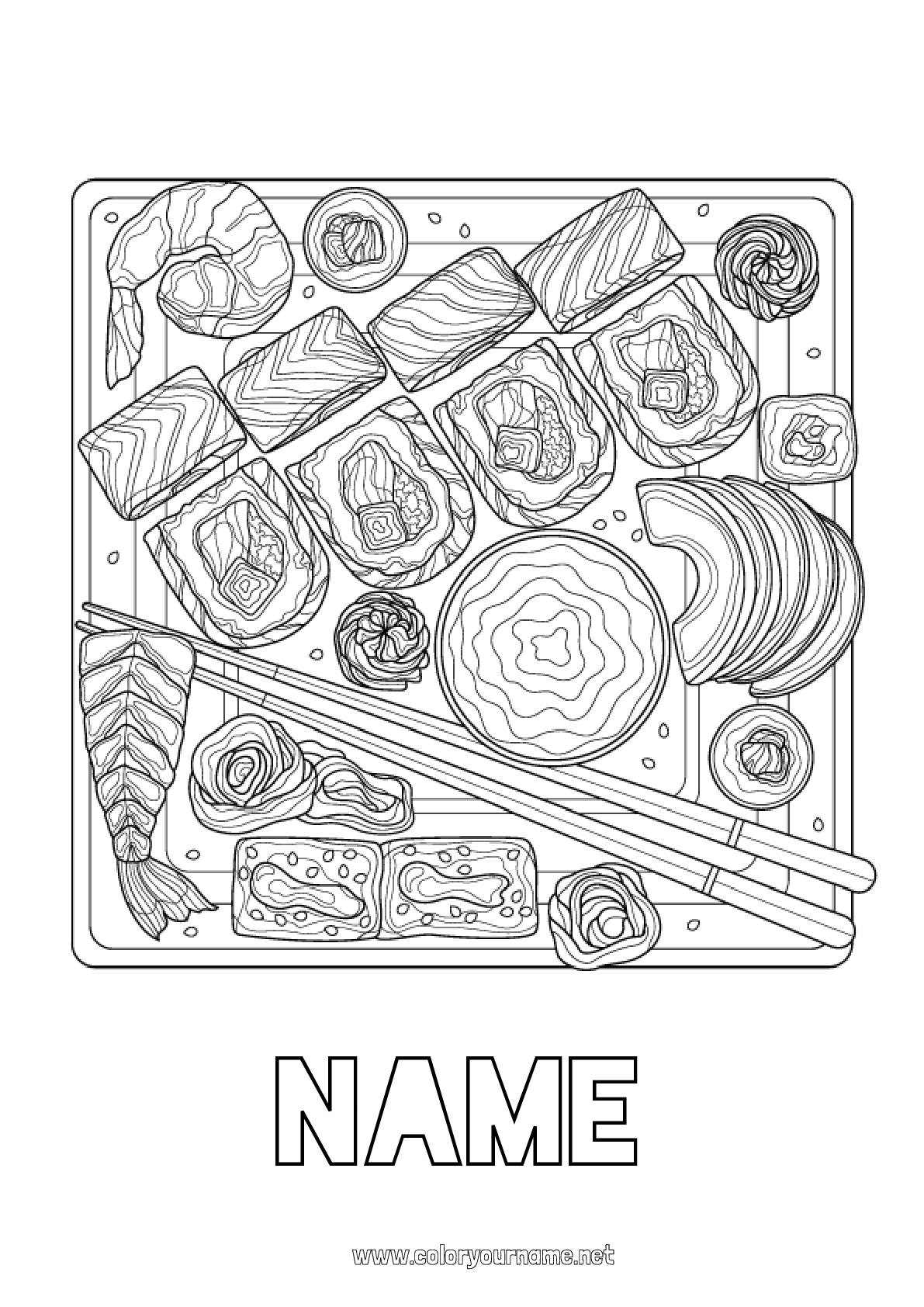 coloring-page-no-1252-food-japan-sushi