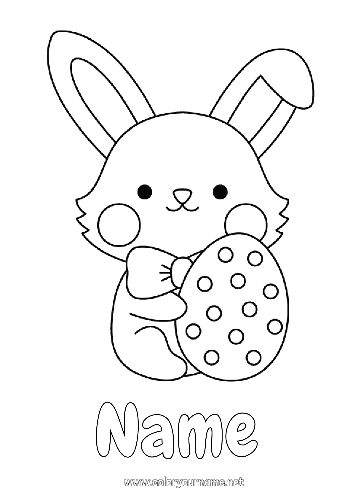 Coloring page No.1412 - Bunny Animal Easter eggs