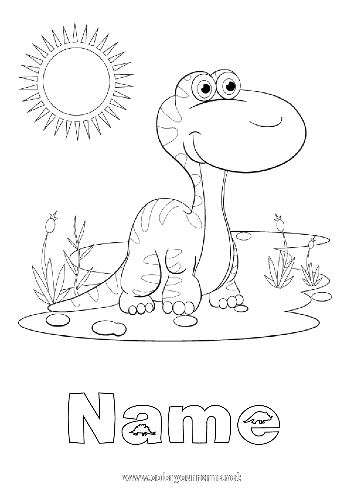 Coloring page No.1425 - Dinosaur