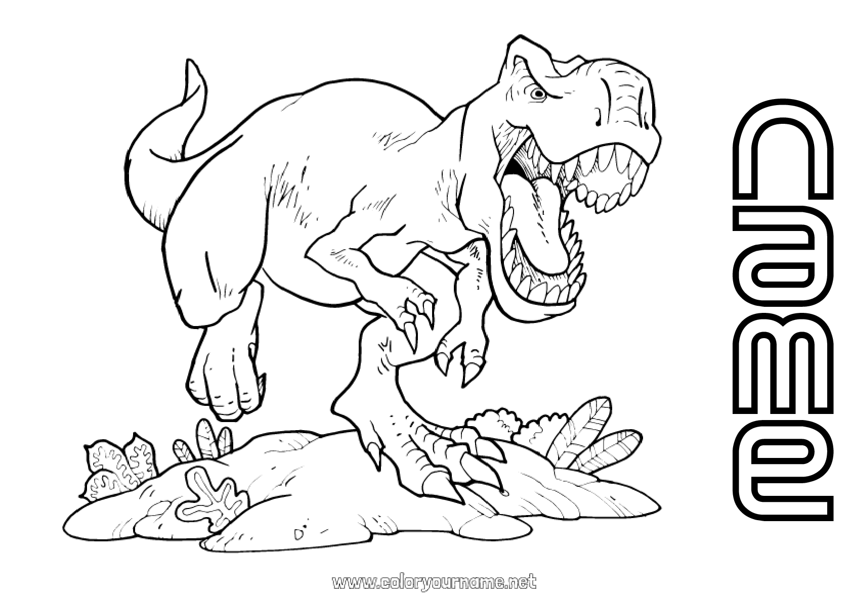 t rex coloring page