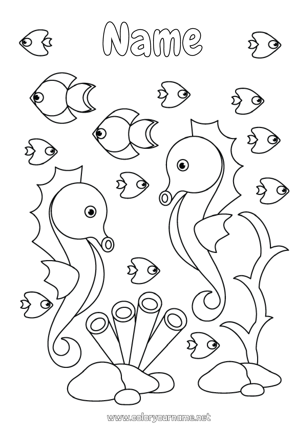 Coloring page No.1512 - Sea Animal Fish