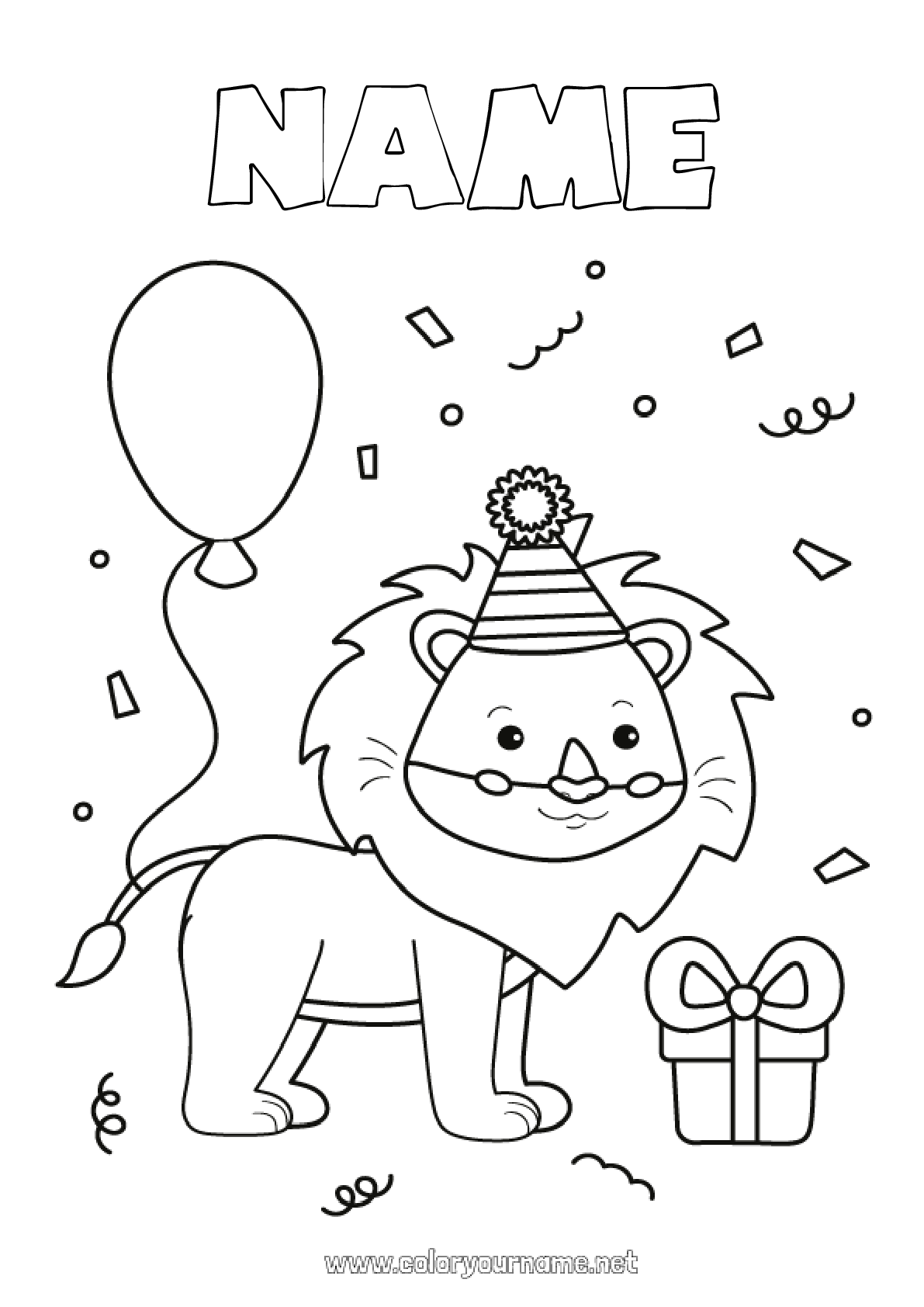 Birthday Stamps, Birthday Digistamps, Lion Stamps, COMMERCIAL USE, Birthday  Coloring Pages, Lion Coloring Pages, Happy Birthday Stamps, Lion 