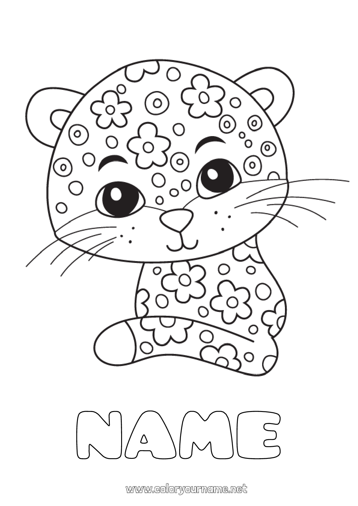 cute baby cheetah coloring pages