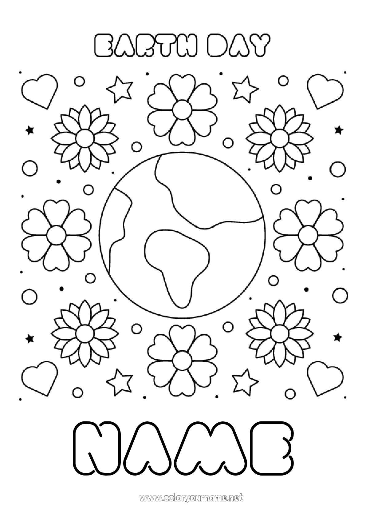 Coloring page No.1832 - Flowers Easy coloring pages Earth