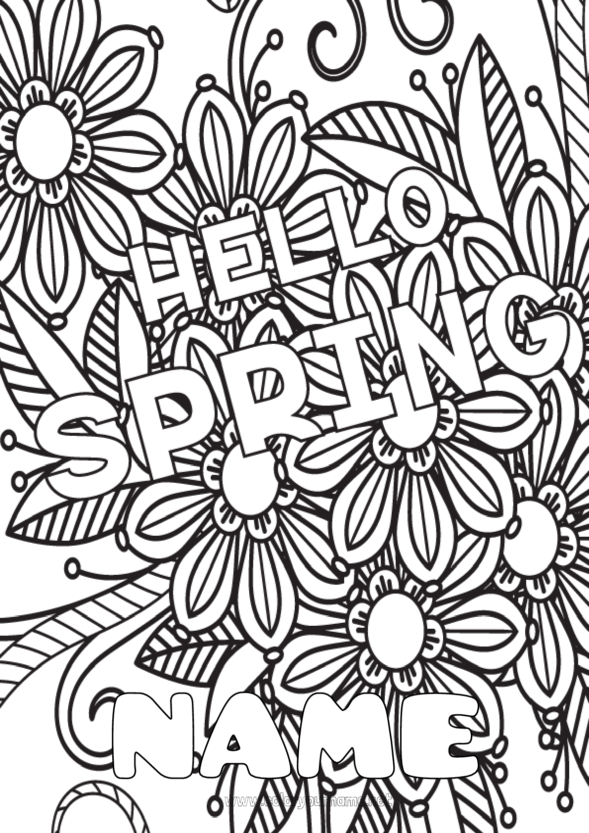 Coloring page No.1892 - Flowers Spring