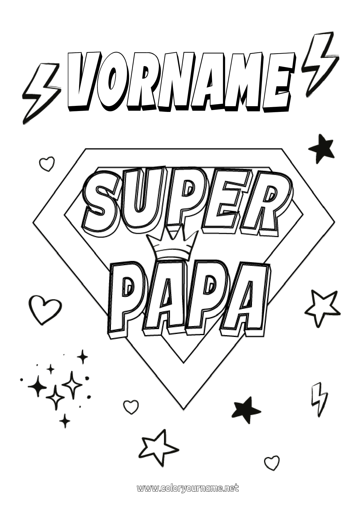 Super Papa Malvorlagen