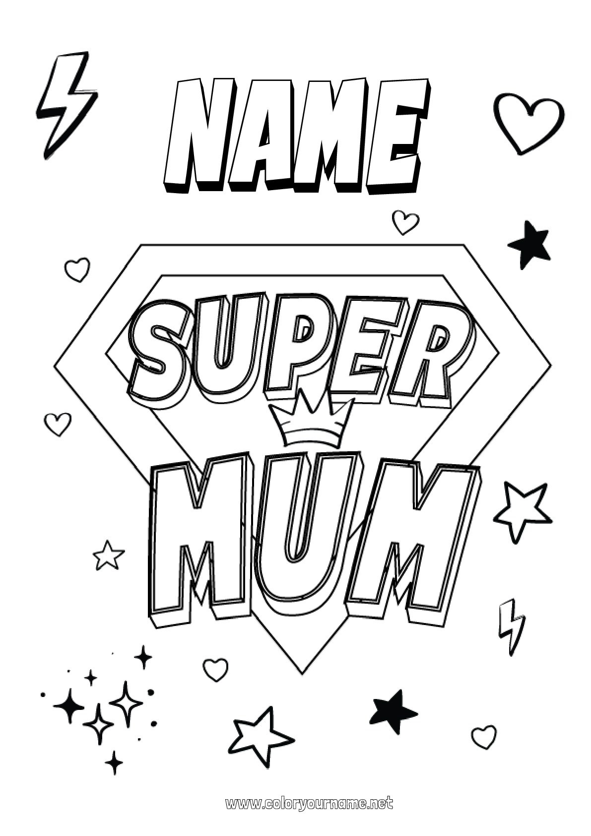 super mom coloring pages