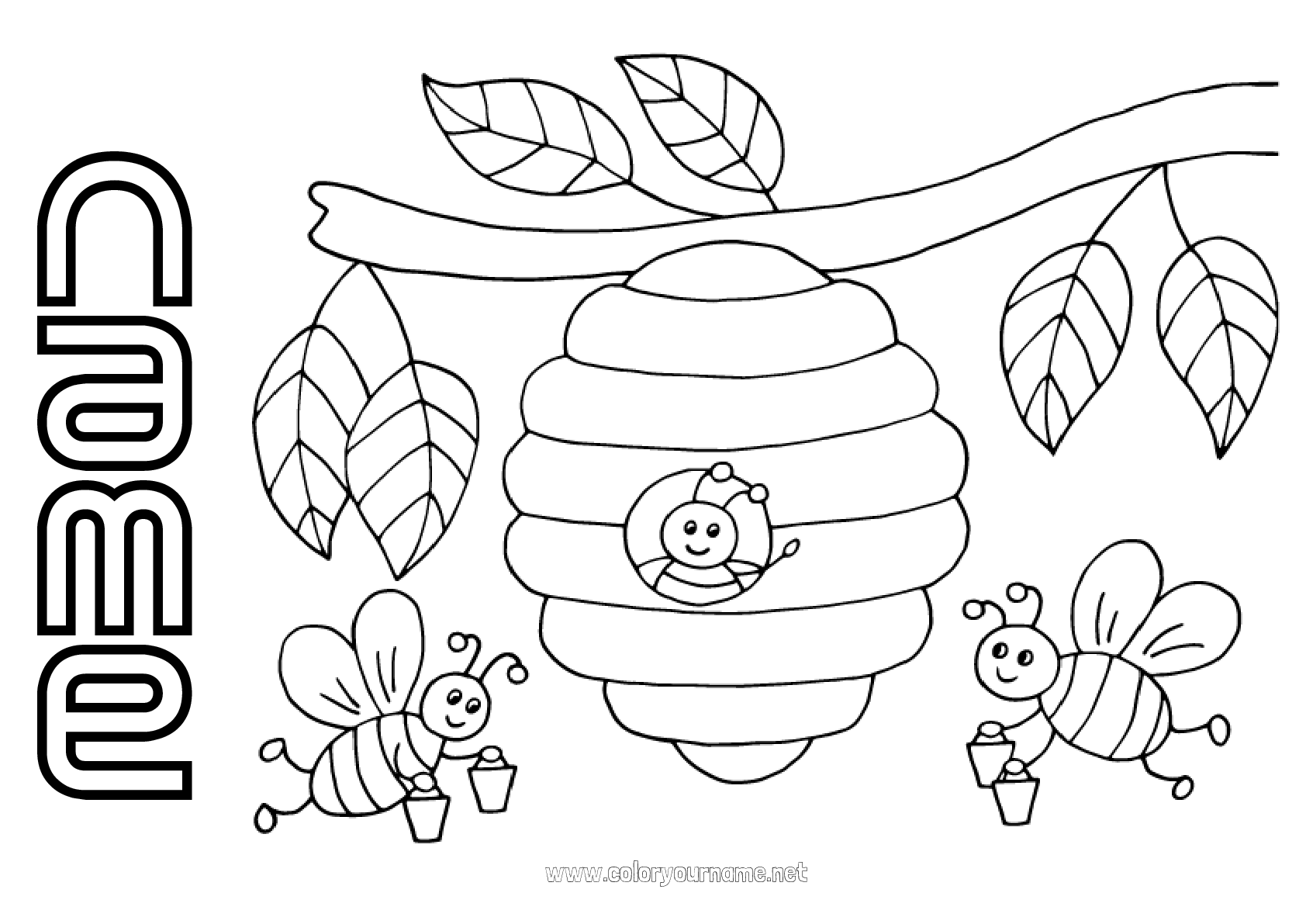 Coloring page No.2101 - Summer Spring Animal