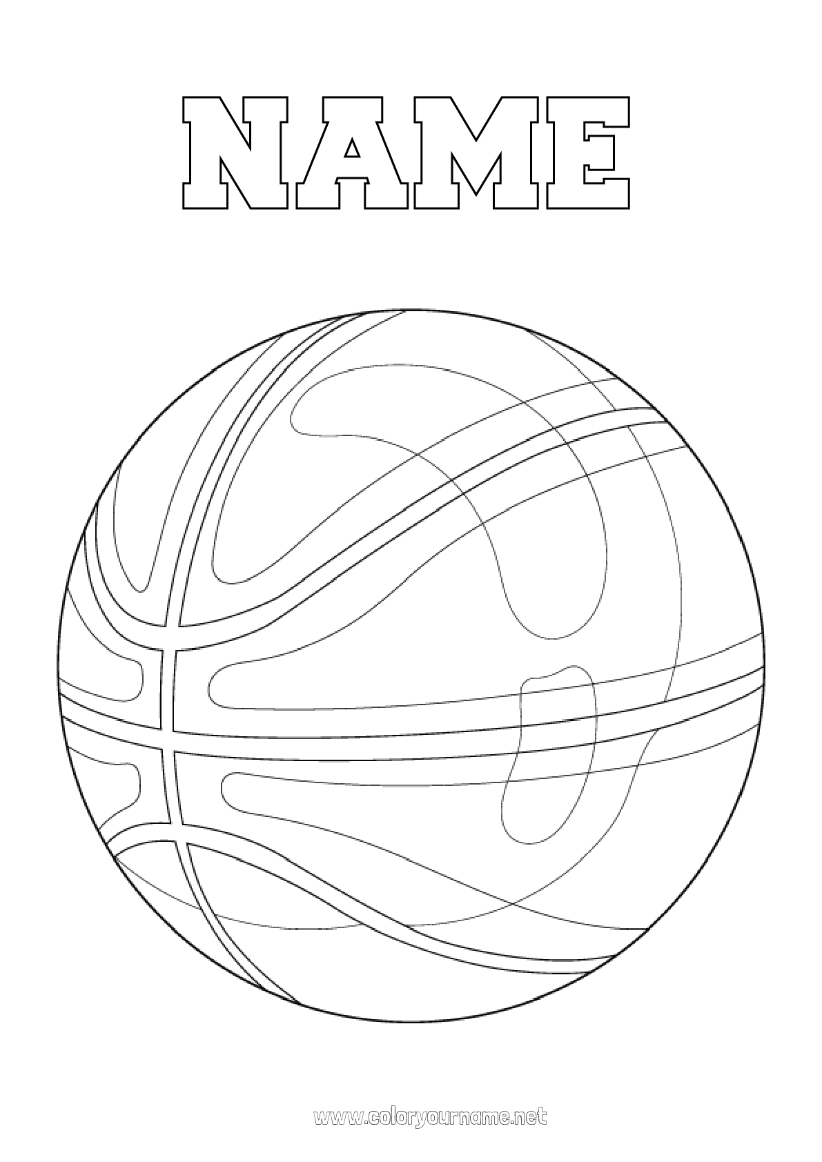 Coloring page No.2154 - Balloons Basketball Antistress