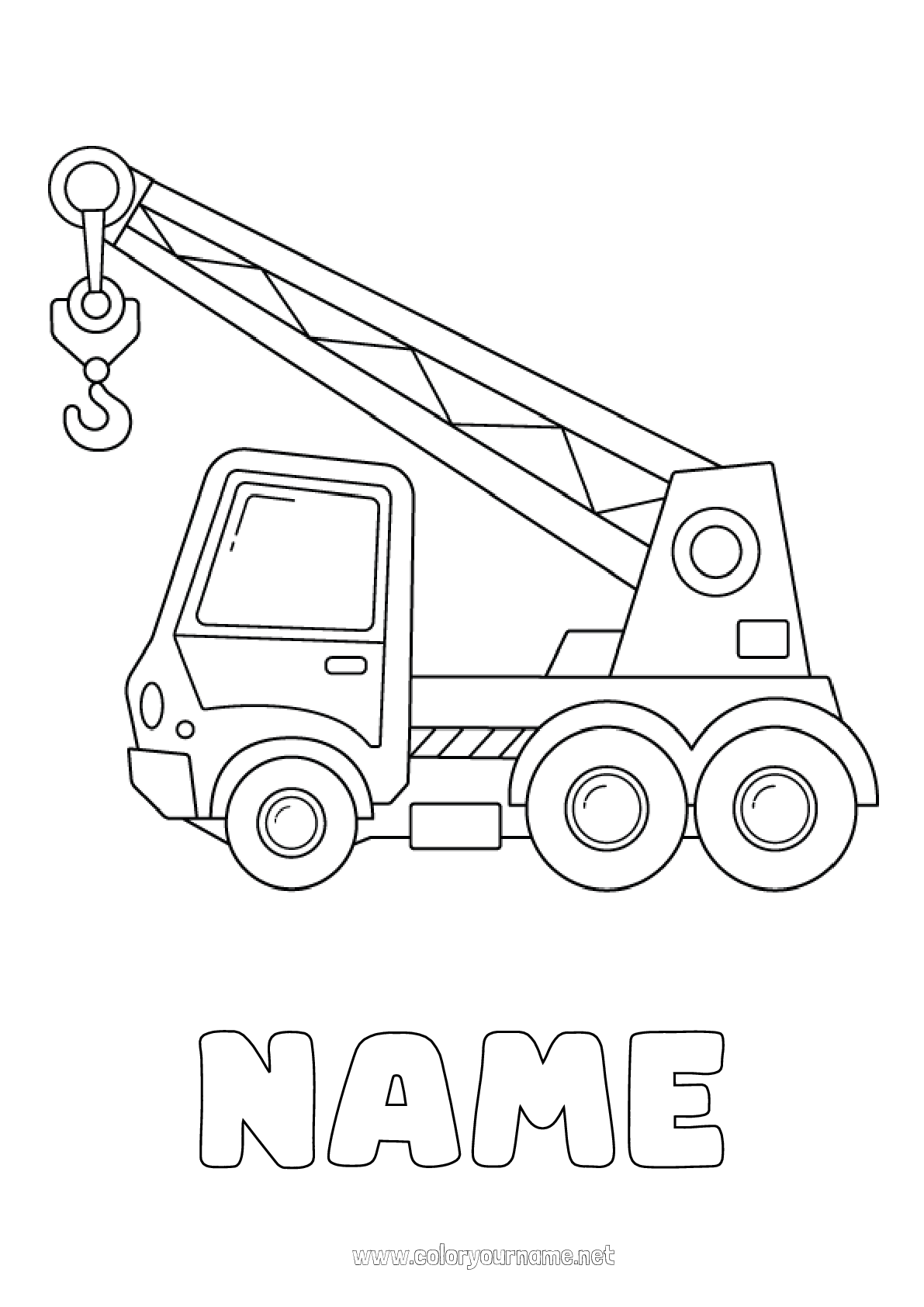 coloring pages of trucks or backhoes