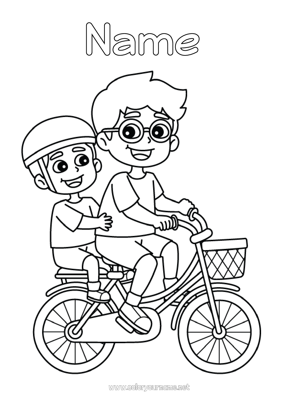 Coloring page No.2239 - Dad Grandpa Boy