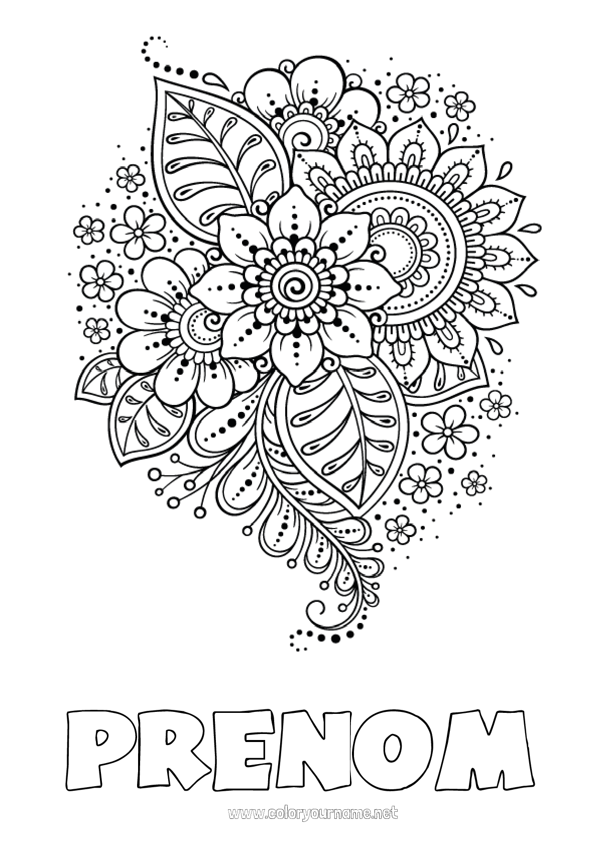 Mandalas : 21 Coloriages Personnalisables Gratuits à Imprimer