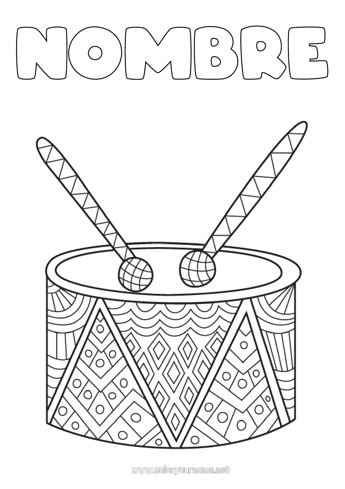 N° de colorear 2372 - Música ZentangleN° de colorear 2372 - Música Zentangle  