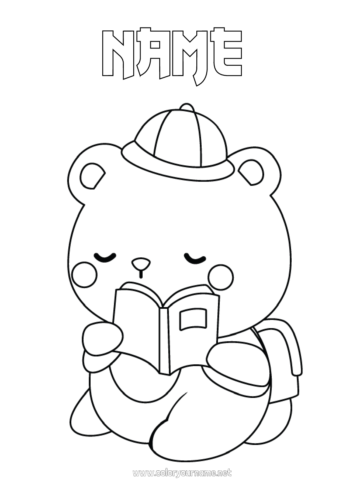 Coloring page No.2491 - Bear Teddy Bear Book