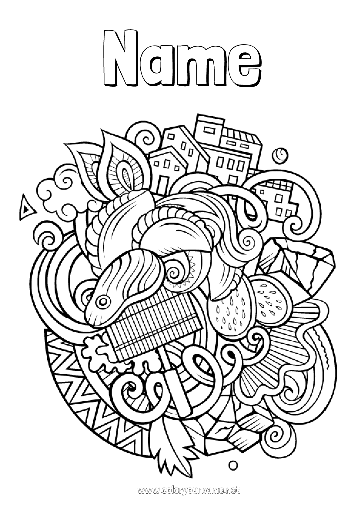 Coloring page No.2583 - Mandala Symbols Argentina