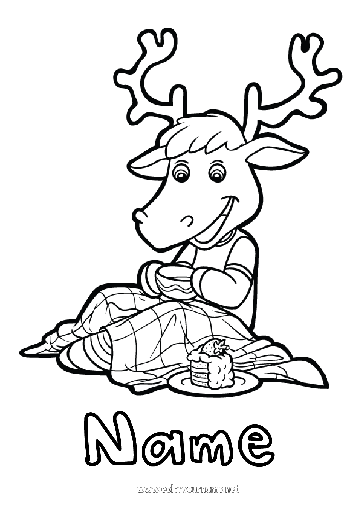 Coloring Page No.2913 - Mug Animal Drinks