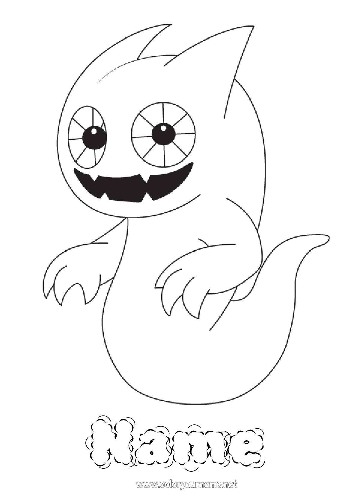 Coloring page No.2932 - Ghost Easy coloring pages