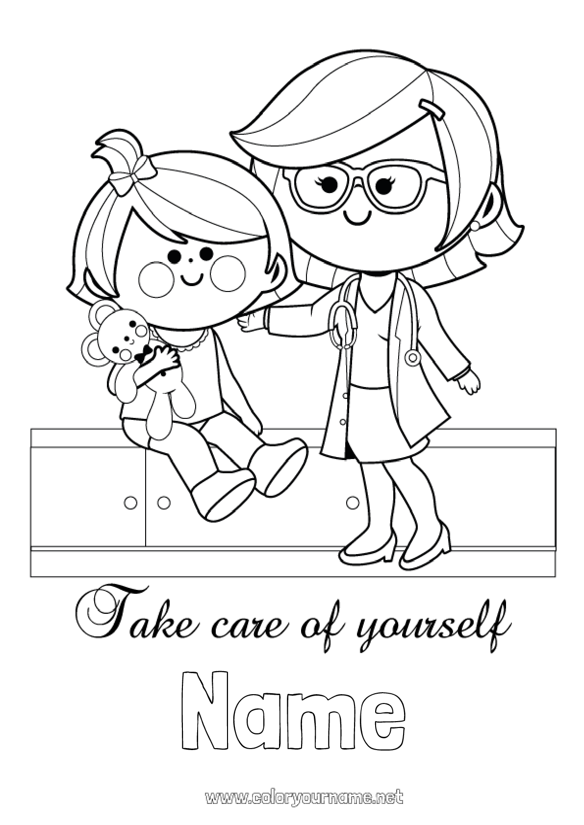 Coloring page No.301 - Sick Girl Games and toys