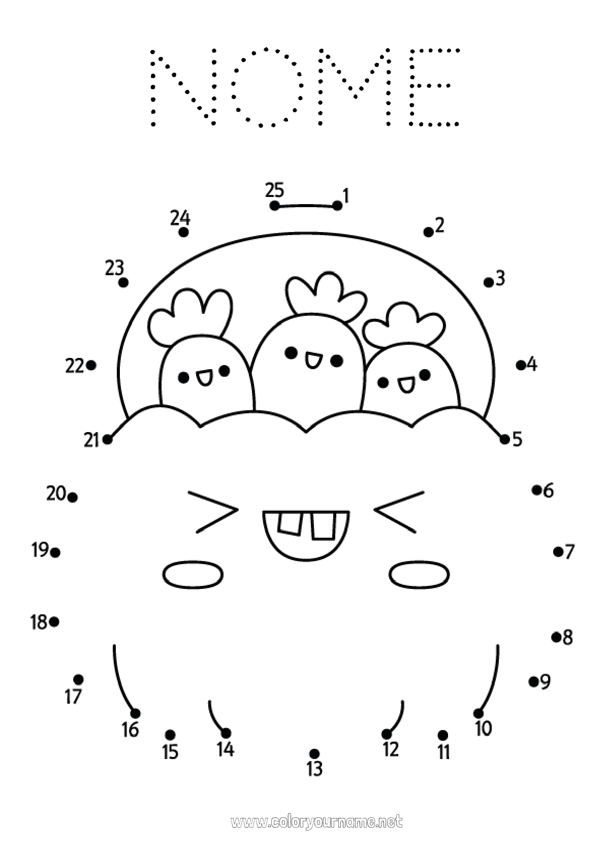 Desenhos para colorir Hello Kitty Halloween com a sua abobora.